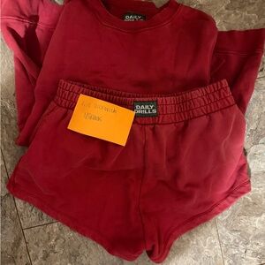 Daily Drills sun bleached red Lounge Set